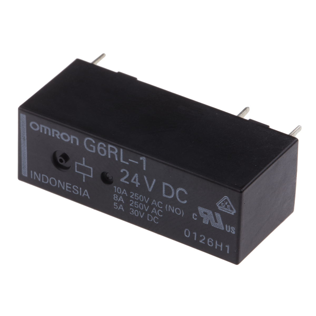 Omron PCB Mount Power Relay, 24V dc Coil, 10A Switching Current, SPDT