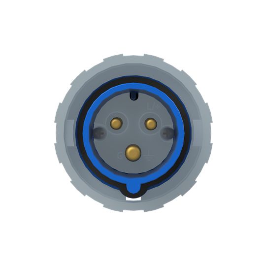 Amphenol Industrial, 2CMA1 IP67, IP69 Blue 2P+E Industrial Power Plug, Rated At 16A, 250 V