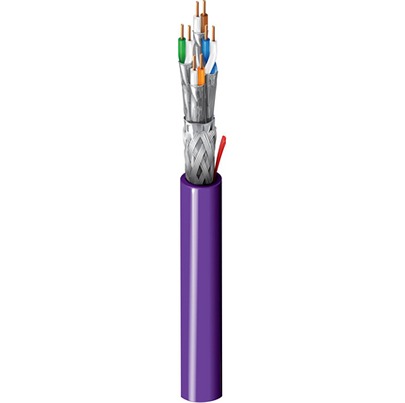 Belden10GXE02, 500m Cat6a, Purple Unterminated to Unterminated, S/FTP Shielded, Unterminated LSZH Sheath