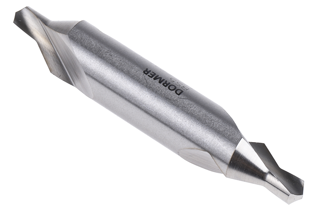 Dormer A225 Series HSS Centre Drill Bit, 3/16" → 7/16" Diameter, 64 mm Overall