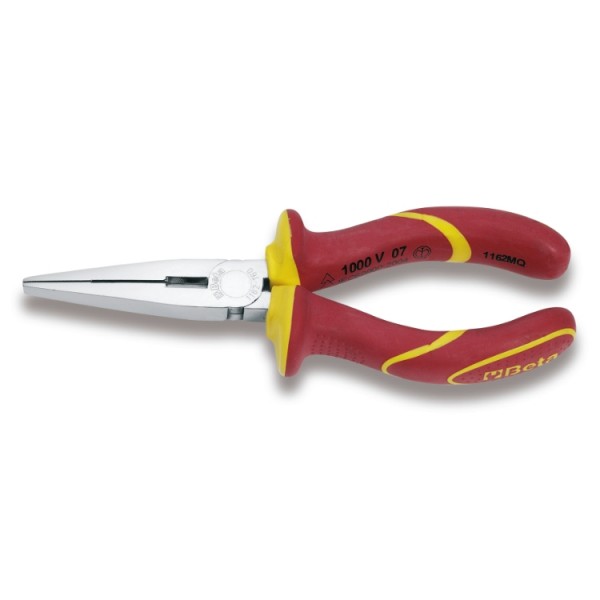 BETA Long Nose Pliers, 160 mm Overall, Straight Tip, 56mm Jaw