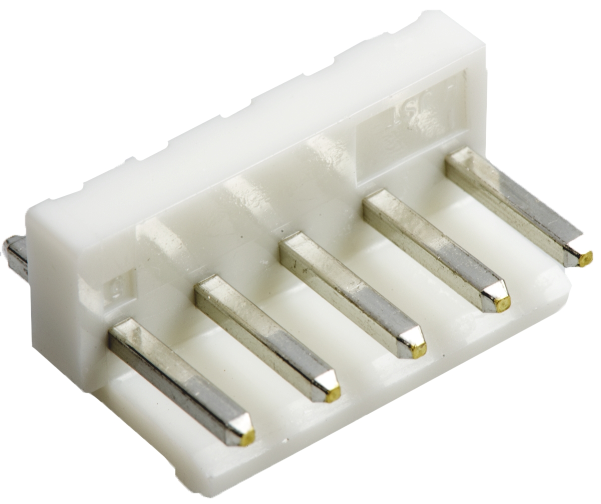 JST VH Series Straight Through Hole Pin Header, 5 Contact(s), 3.96 mm Pitch, 1 Row, Unshrouded