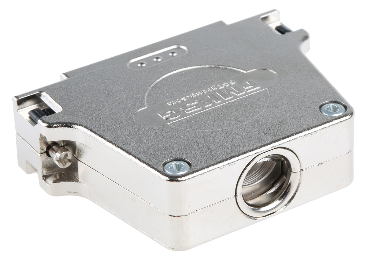 FCT from Molex FMK Series Die Cast Zinc D Sub Backshell, 50 Way, Strain Relief