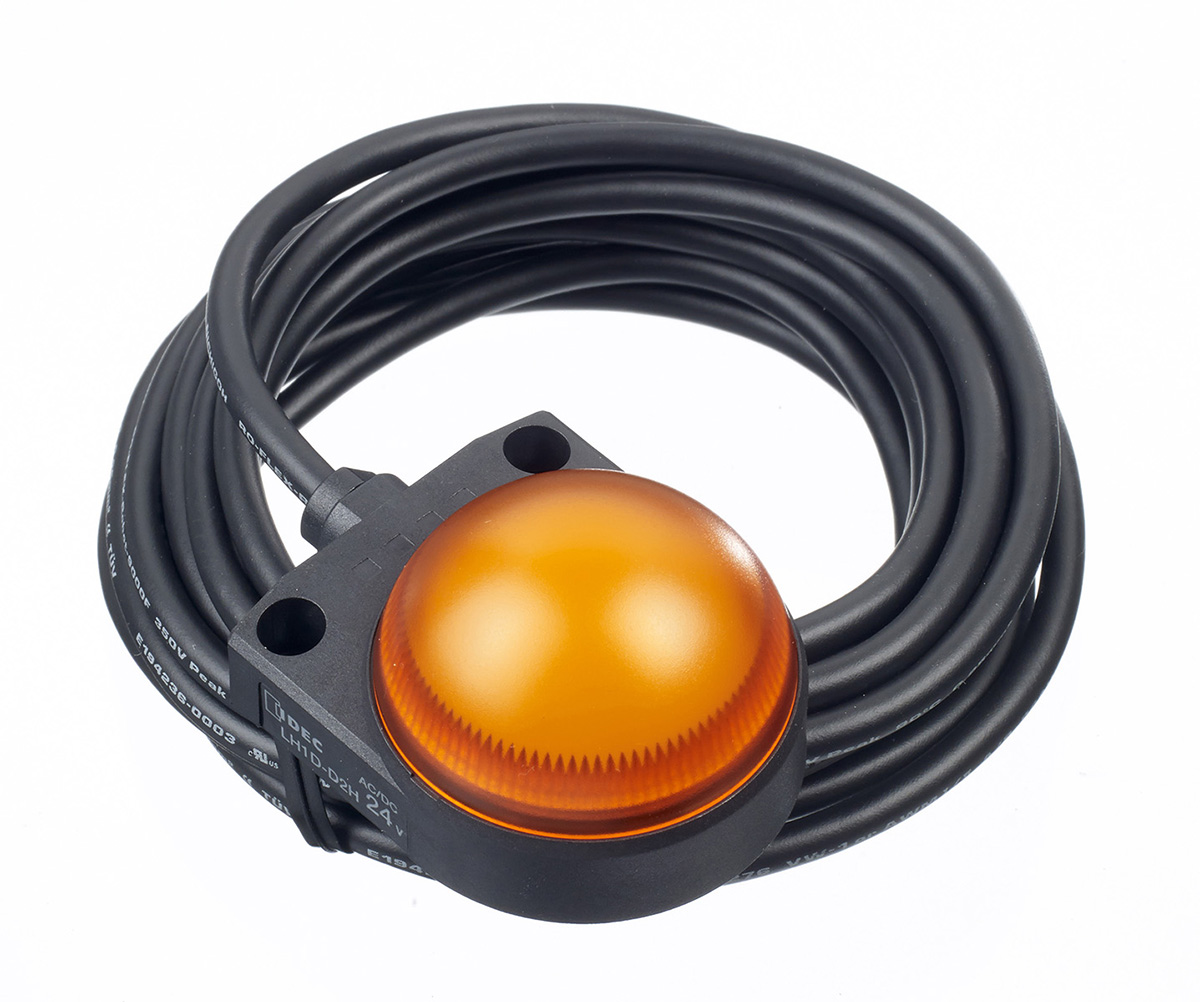 Idec Orange Panel Mount Indicator, 24 V ac/dc, 24V dc, IP67
