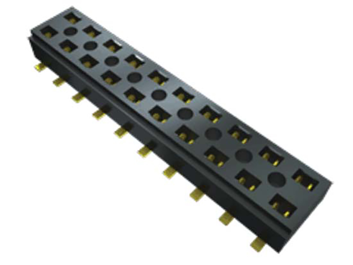 Samtec CLT Series Straight Surface Mount PCB Socket, 5-Contact, 2-Row, 2mm Pitch, Solder Termination