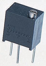 500Ω, Through Hole Trimmer Potentiometer 0.25W Top Adjust Vishay, T63