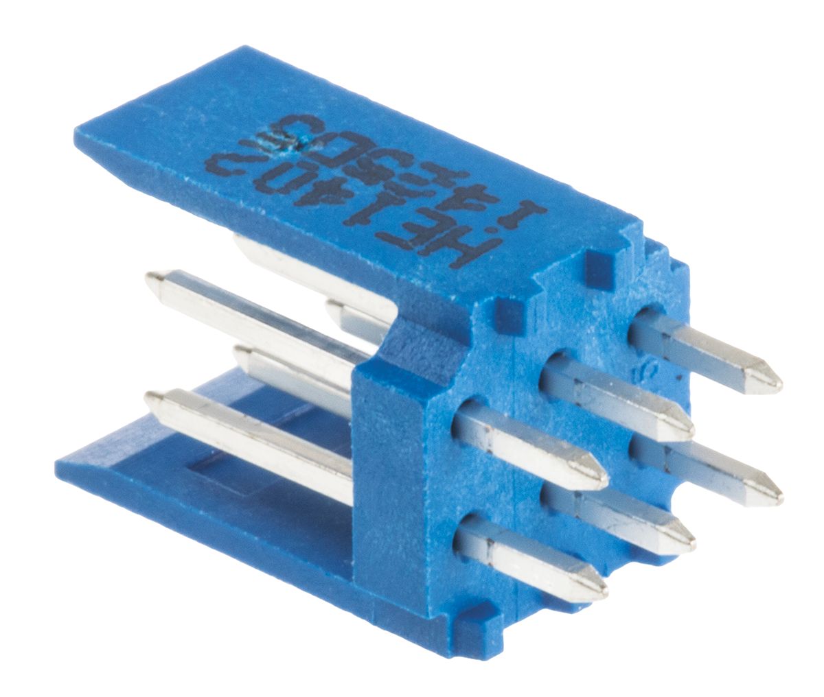TE Connectivity AMPMODU HE14 Series Straight Through Hole PCB Header, 6 Contact(s), 2.54 mm Pitch, 2 Row, Shrouded