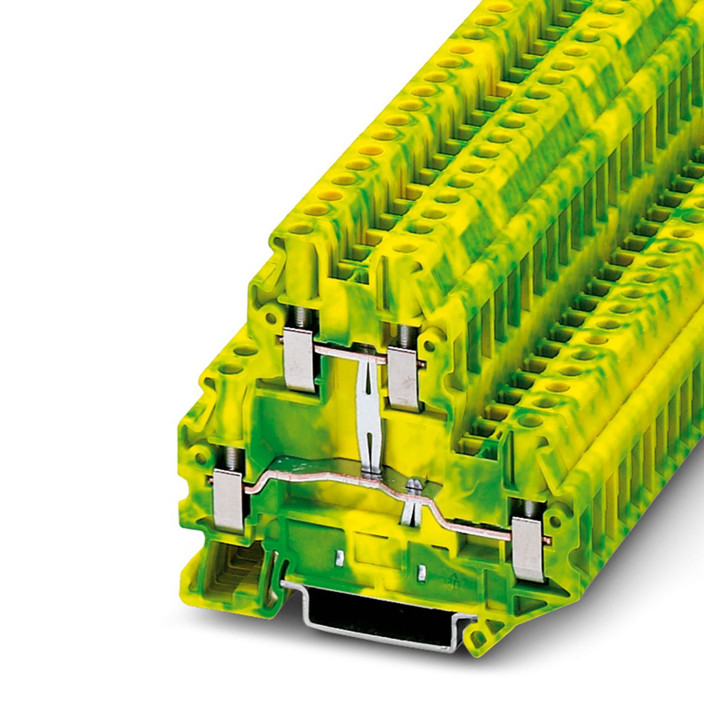 Phoenix Contact 3044759 UTTB 4-PE Series Green/Yellow, Double-Level, Screw Termination, Fused
