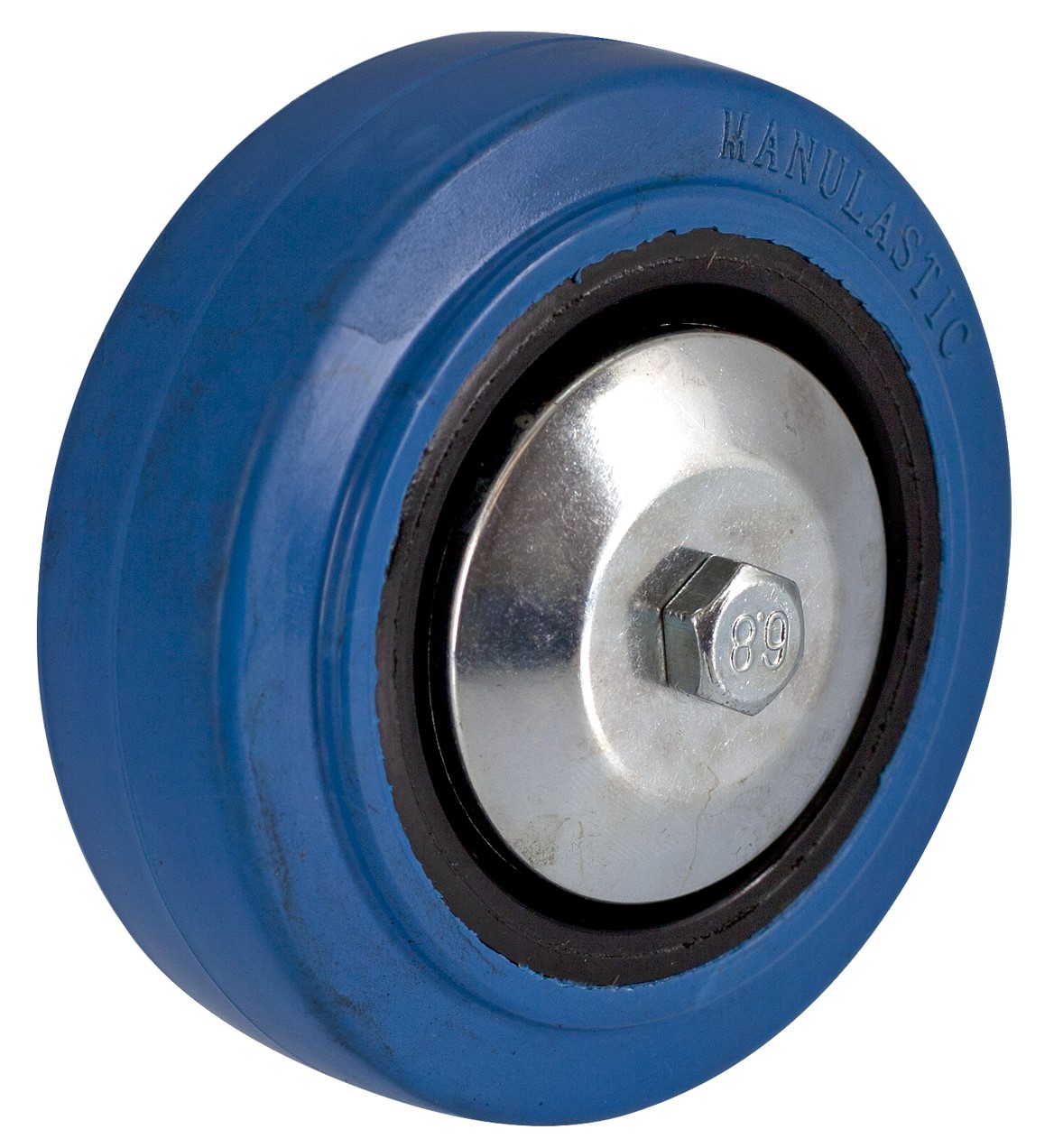 Guitel Hervieu Black, Blue Rubber Quiet Operation Trolley Wheel, 150kg
