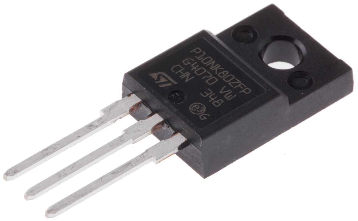 STMicroelectronics Type N-Channel MOSFET, 9 A, 800 V Enhancement, 3-Pin TO-220