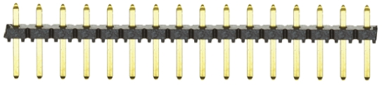 Samtec TLW Series Straight Through Hole Pin Header, 16 Contact(s), 2.54 mm Pitch, 1 Row, Unshrouded