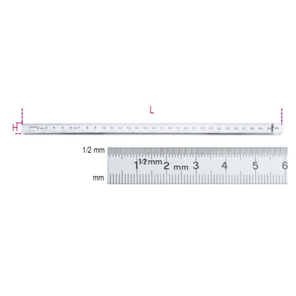 BETA 300mm Stainless Steel Metric Ruler