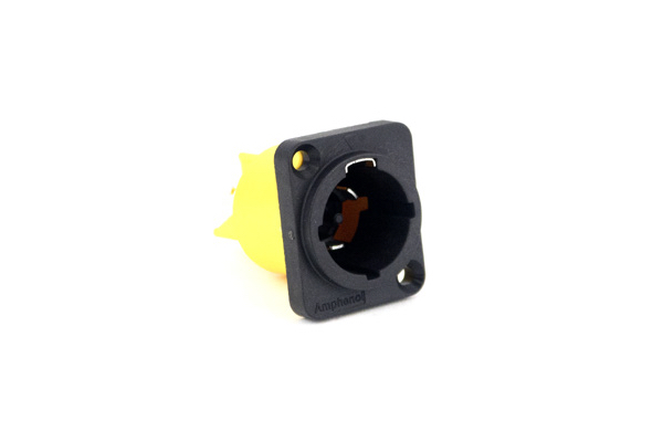 Amphenol Industrial, HPT IP65 Black Panel Mount 3P Power Connector Socket, Rated At 16A, 250 V No