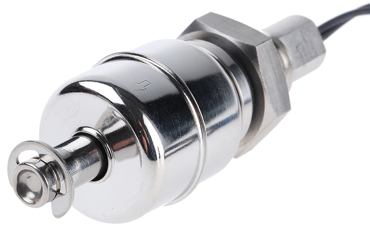 Sensata Cynergy3 SSF23 Series Vertical Stainless Steel Float Switch, Float, 1m Cable, NO, 300V ac Max, 300V dc Max