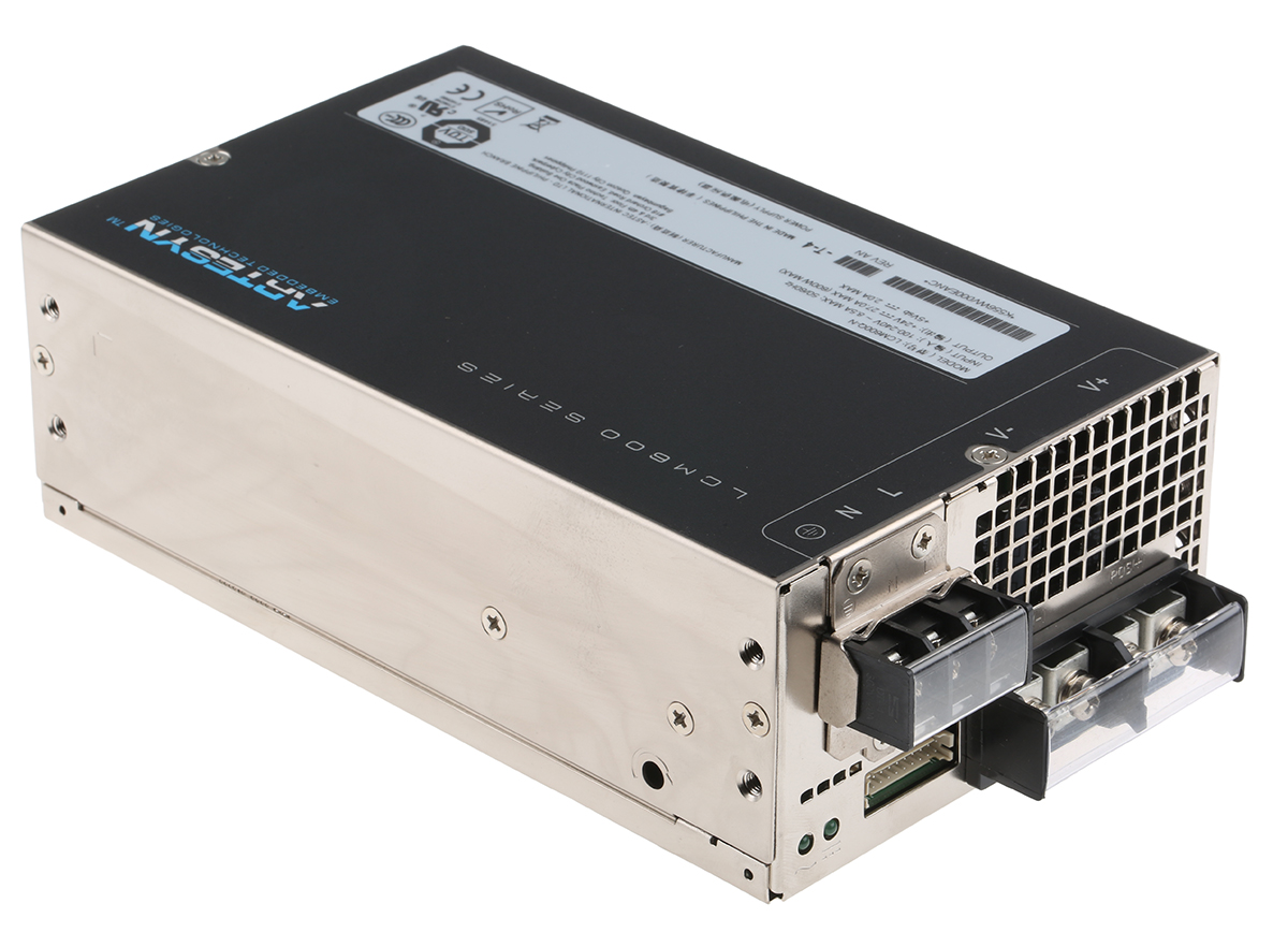 Artesyn Switching Power Supply, LCM600Q-T-N-4, 24V dc, 27A, 600W, 1 Output, 85 → 264V ac Input Voltage