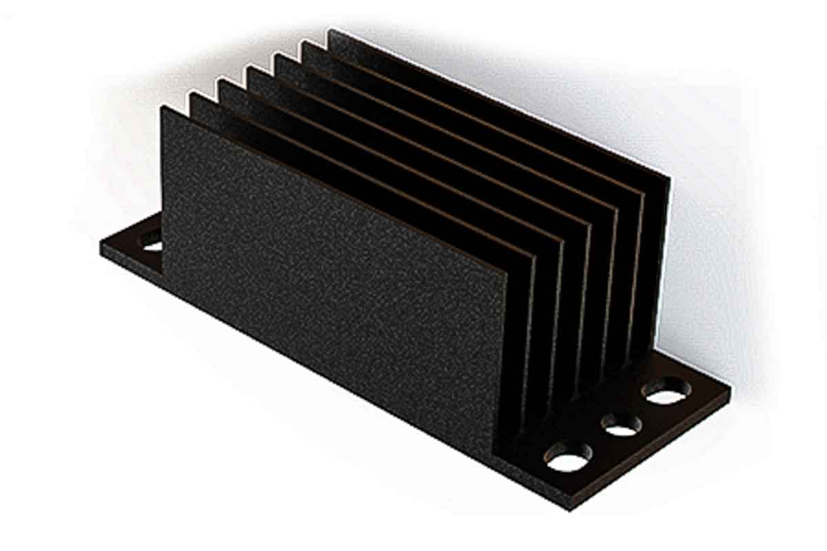SPREADFAST Heatsink, 1/8 Brick DC/DC Converter, 58.4 x 22.9 x 19.7mm