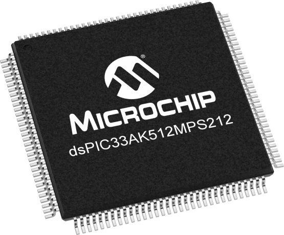 dsPIC33AK512MPS212-I/PT Microchip dsPIC33A, 16bit Digital Signal Processor 200MHz 512 KB Flash 128-Pin TQFP