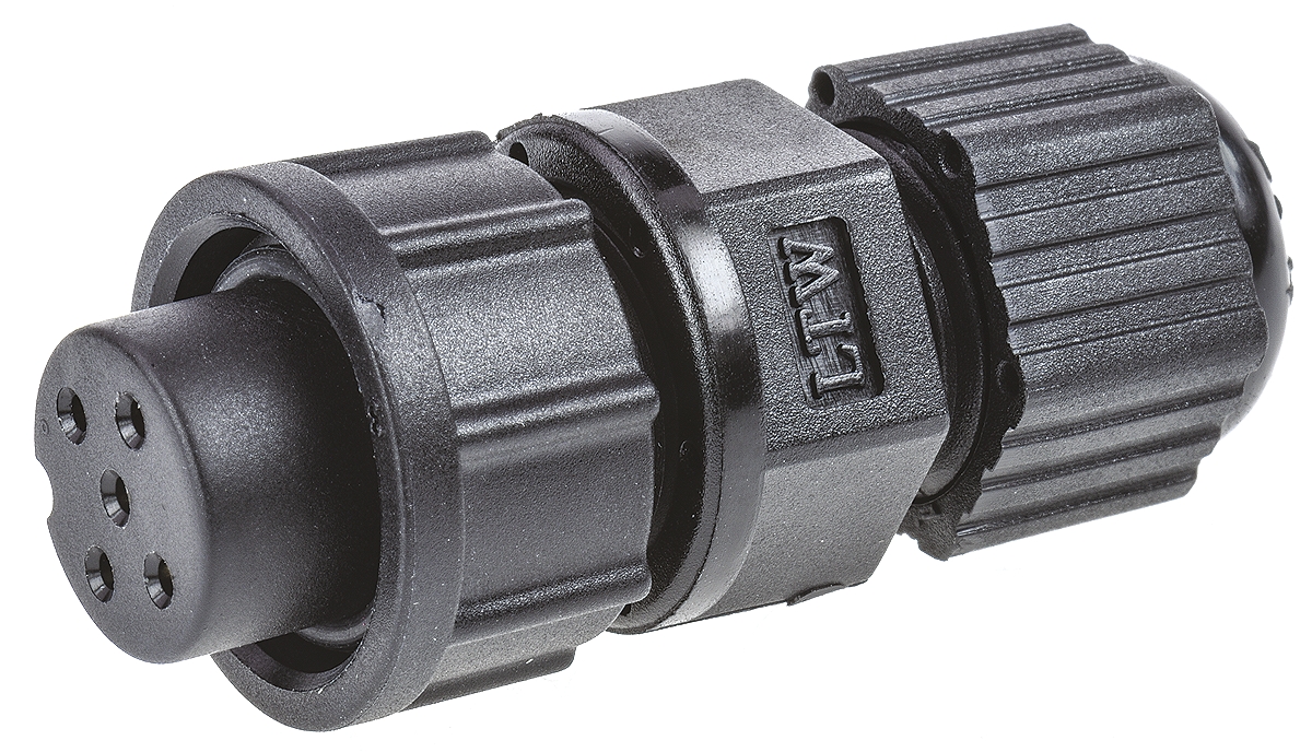 Amphenol Industrial Circular Connector, 5 Contacts, Panel, Standard Connector, Socket, Female, IP67, Ceres Series