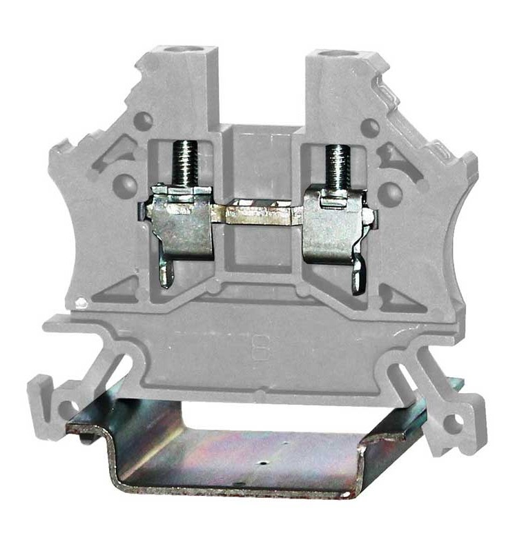 RS PRO Grey, Single-Level, Cage Clamp Termination