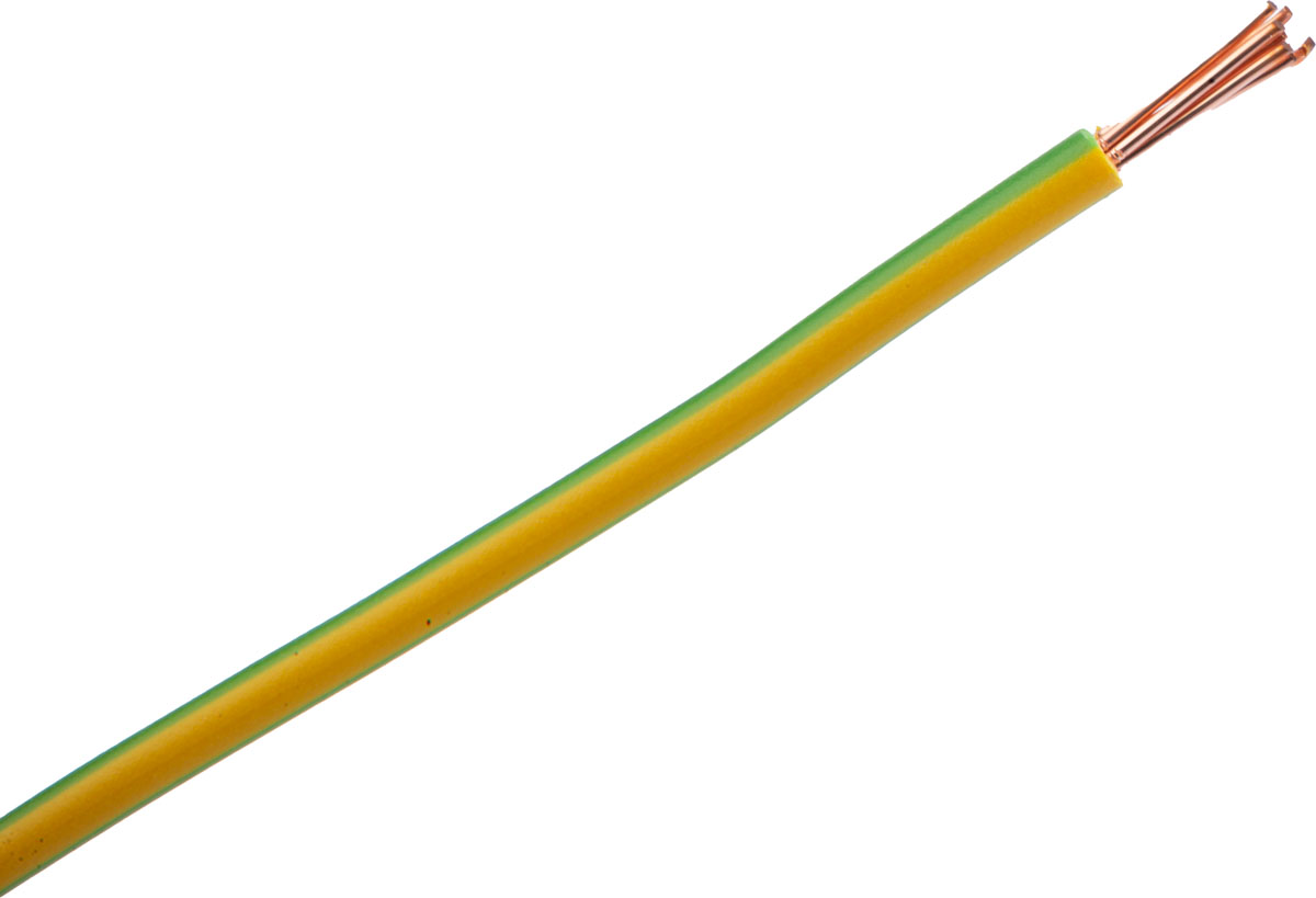 Prysmian 6491X Series Green/Yellow 4 mm² Hook Up Wire, 7/0.85 mm, 100m, 20147719