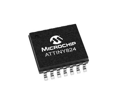 Microchip ATTINY824-XU, 8 bit AVR CPU, ATTINY824 Microcontroller, 20 MHz, 8kB FLASH, 14-Pin TSSOP