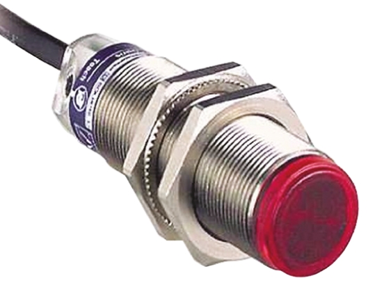 Telemecanique Sensors Retroreflective Photoelectric Sensor, Barrel Sensor, 2 m Detection Range
