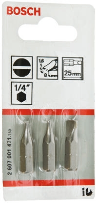 Bosch Slotted Screwdriver Bit, SL8 Tip