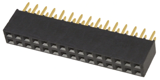 Samtec SSQ Series Straight Through Hole Mount PCB Socket, 30-Contact, 2-Row, 2.54mm Pitch, Solder Termination