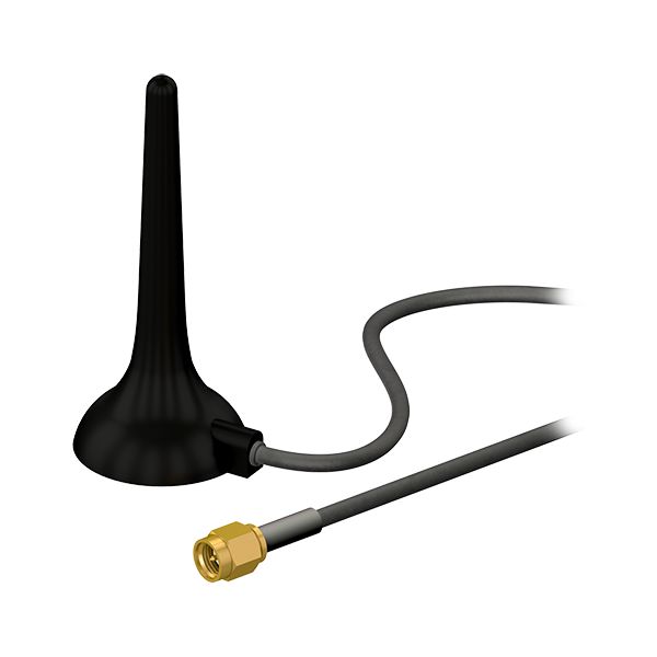 INSYS icom 10019504 Round Multiband Antenna with SMA Connector, 2G (GSM/GPRS), 3G (UTMS), 4G (LTE)