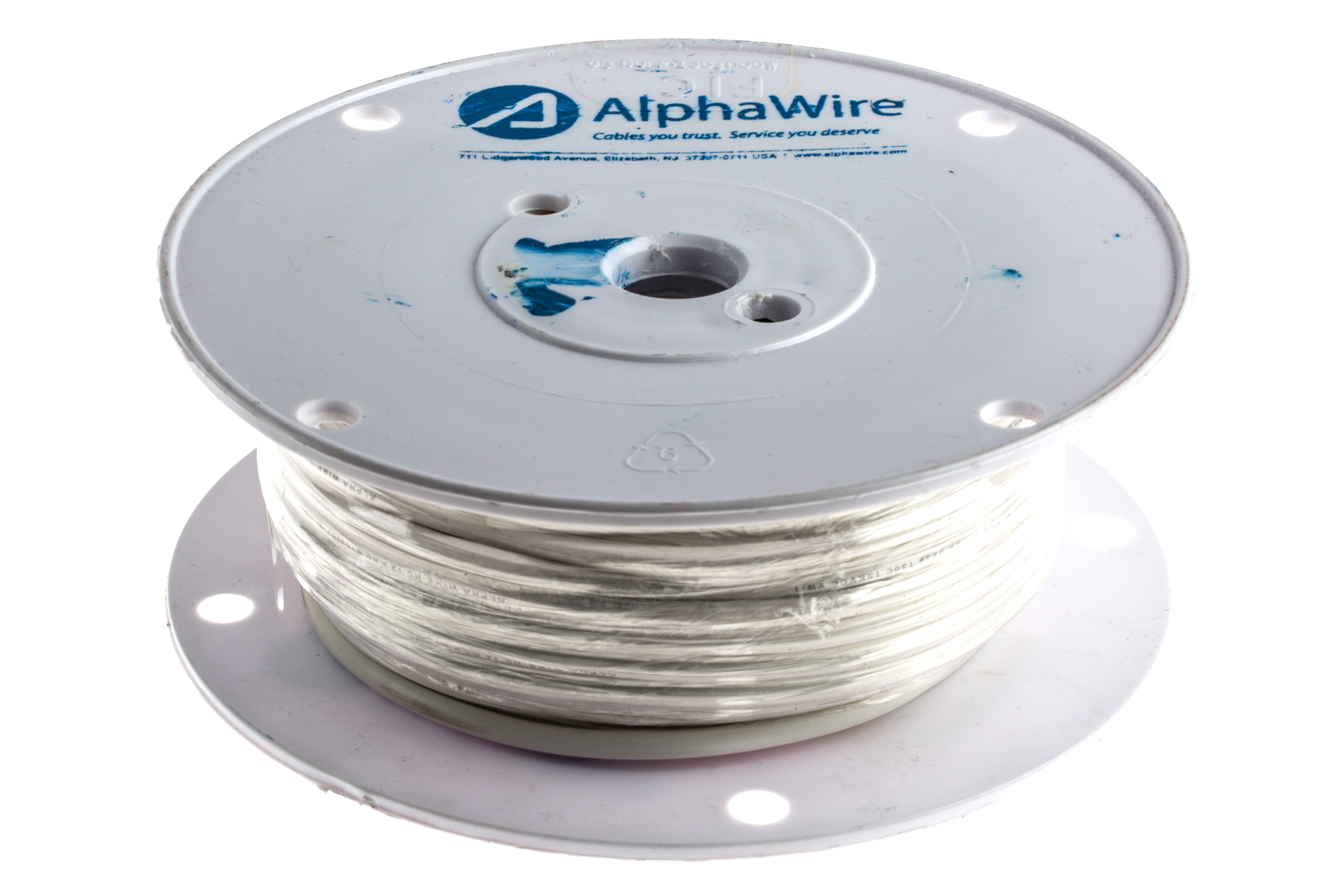 Alpha Wire Hook-up Wire Silicone Series White 3.3 mm² Hook Up Wire, 12 AWG, 65/0.25 mm, 30m, Silicone Rubber