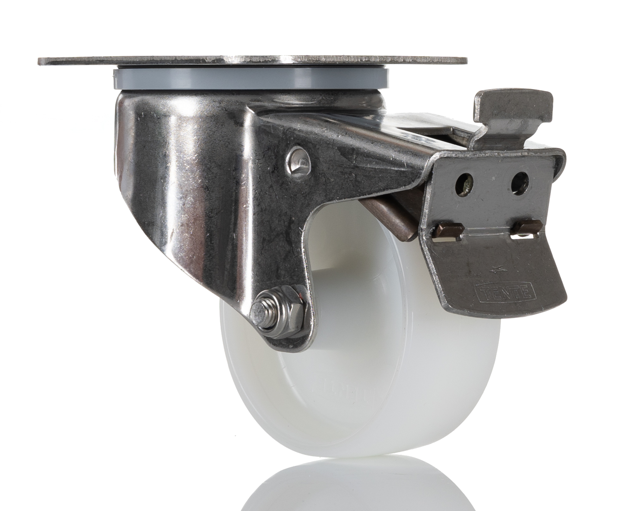 Tente Braked Swivel Castor Wheel, 200kg Capacity, 80mm Wheel