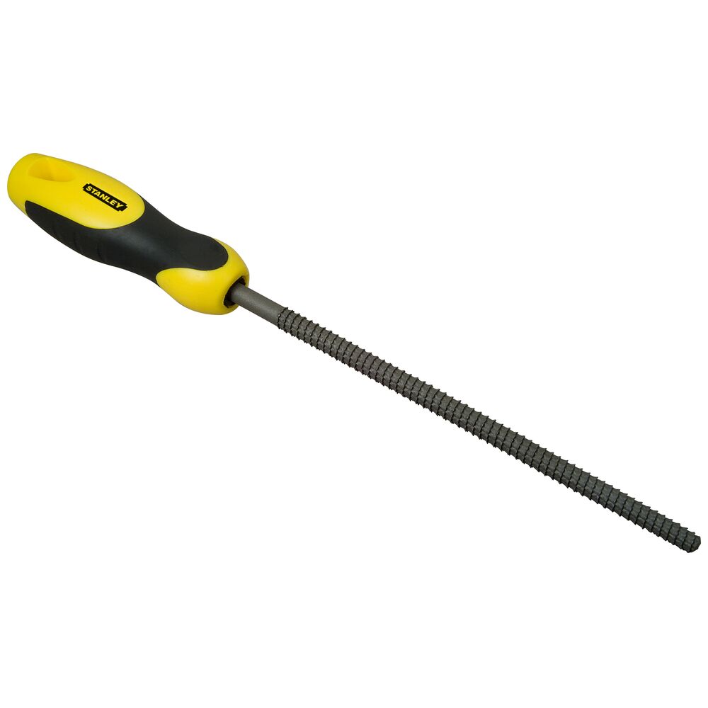 Stanley 380mm, Rasp Cut, Flat File Handle With Soft-Grip Handle