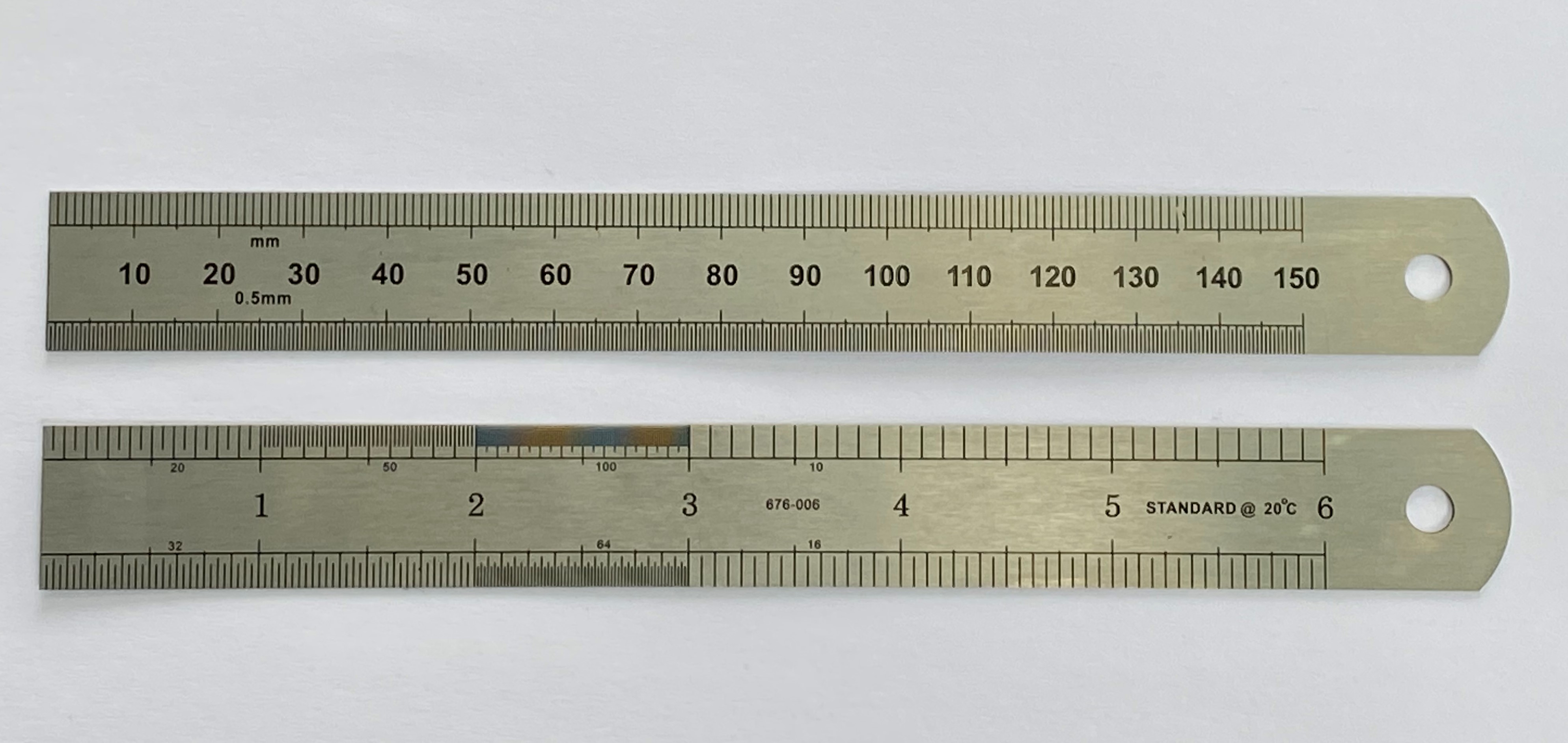 RS PRO 6 in, 150 mm Steel Imperial, Metric Ruler