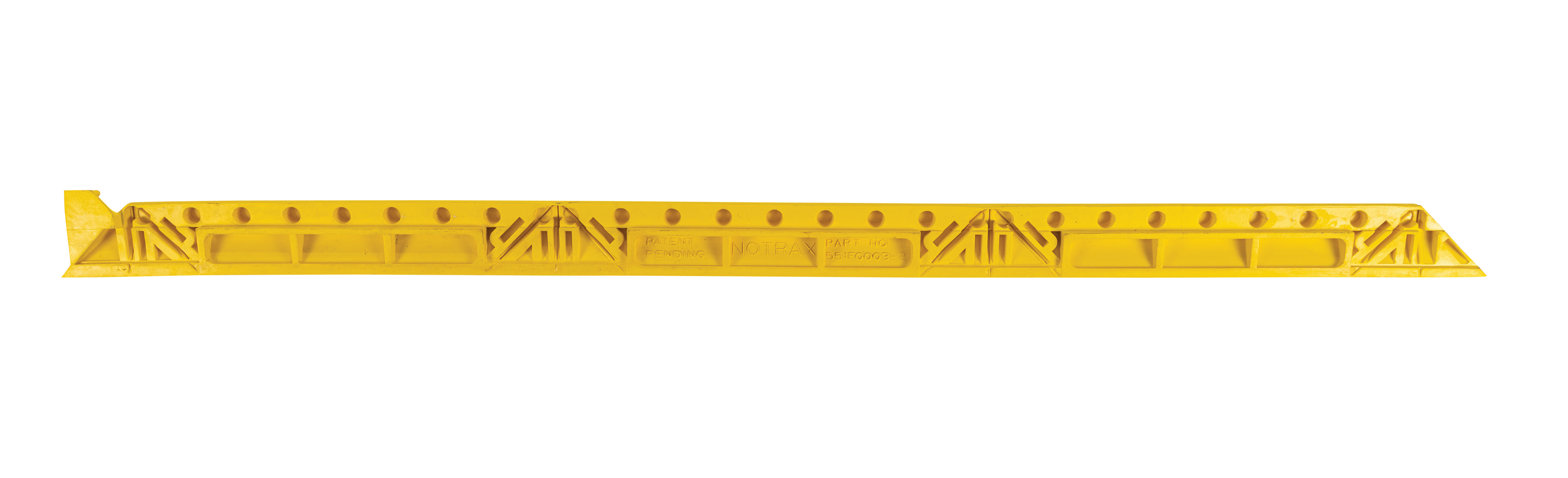 Notrax Yellow Edge Protector Strip Nitrile Rubber Bevels, Ribbed Finish 101cm x 5cm x 19mm