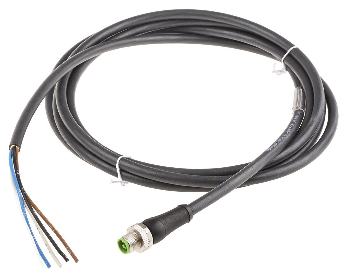 Murrelektronik Limited Male 4 way M12 to Free End Power Cable, 3 m
