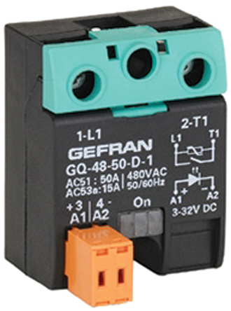 Gefran GQ Series Solid State Relay, 50 A Load, Surface Mount, 480 V ac Load, 260V ac/dc Control