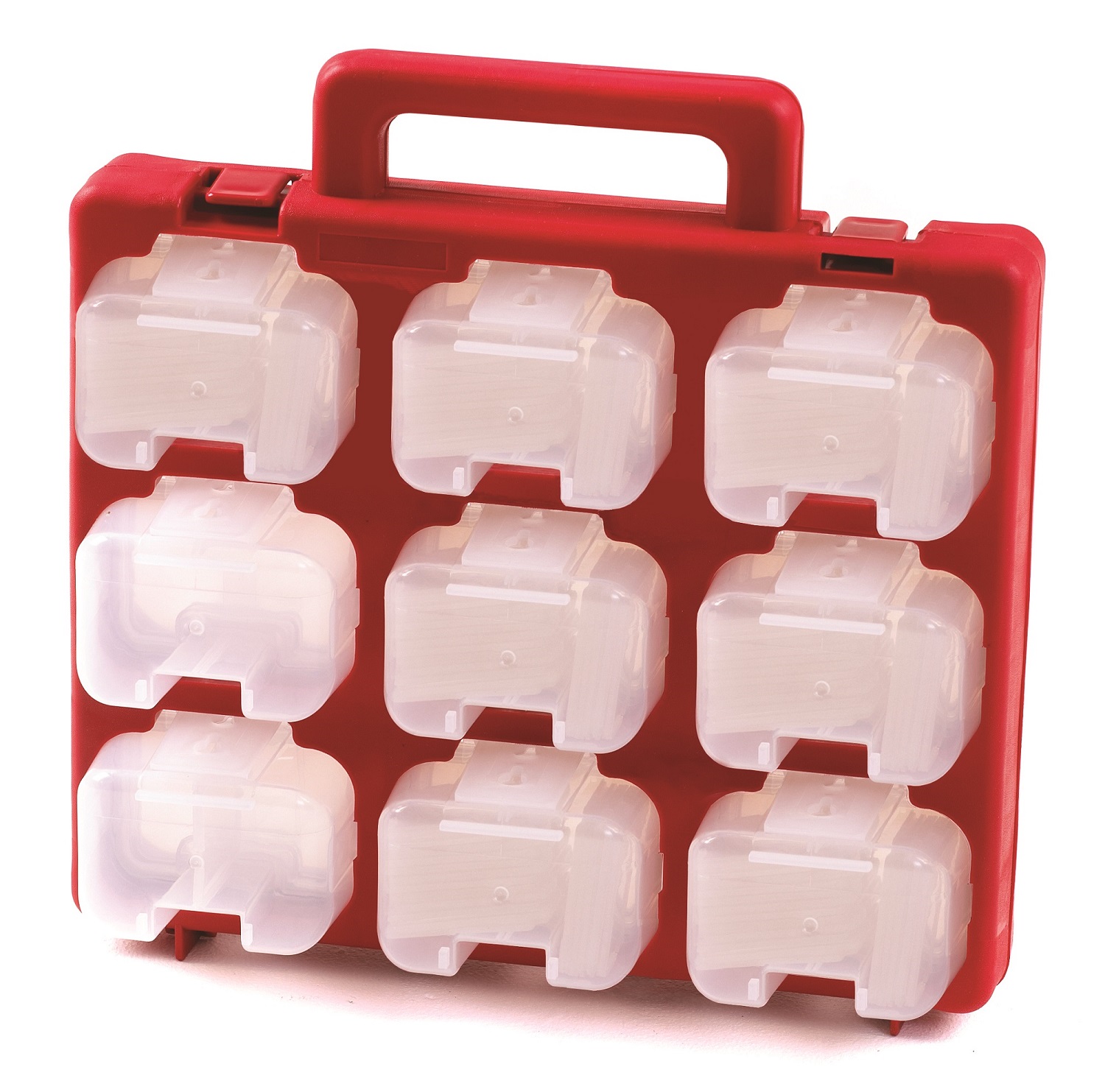 RS PRO 18 Cell Red, White Plastic Compartment Box, 330mm x 330mm x 130mm