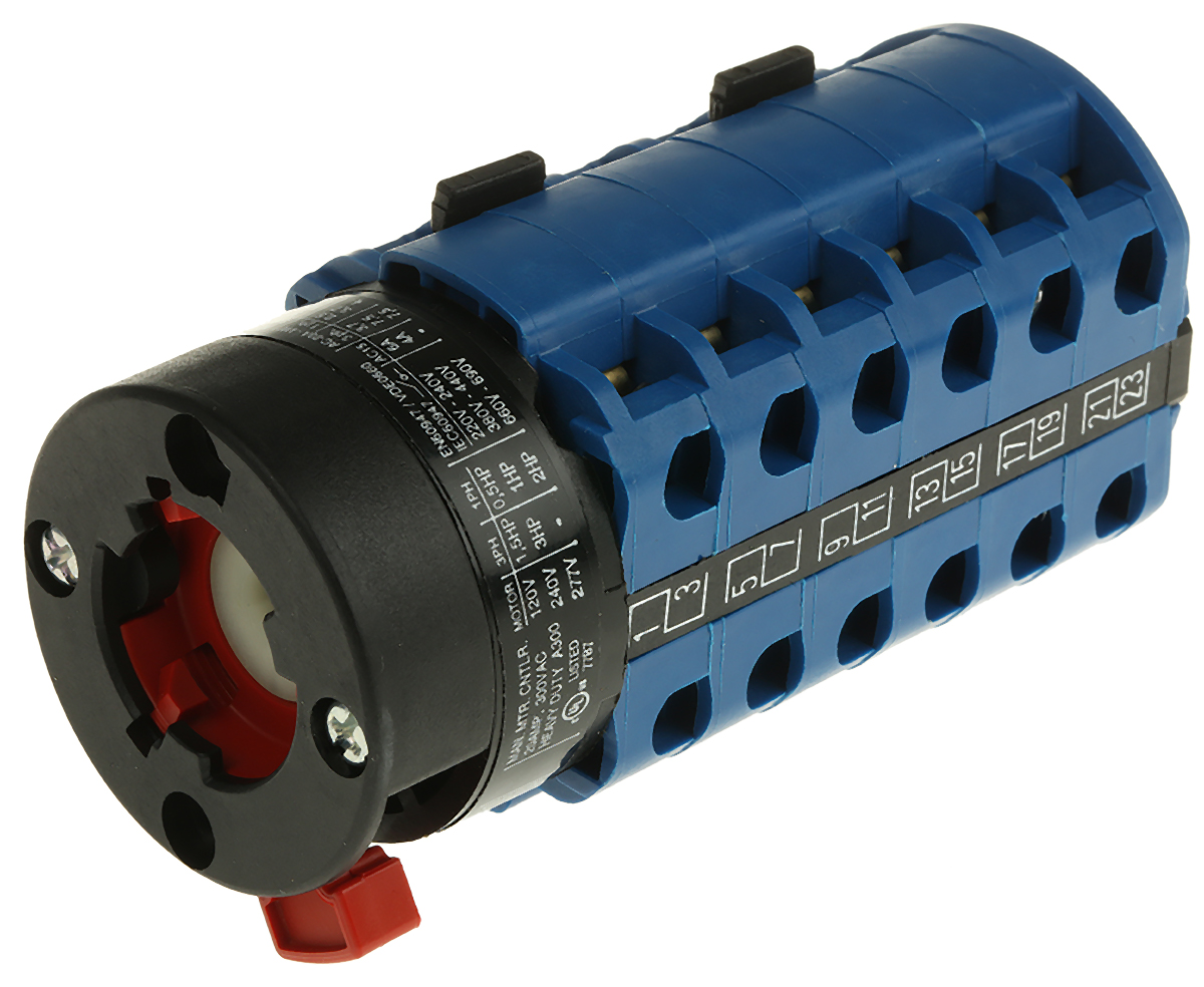 Kraus & Naimer, 4P 3 Position 60° Multi Step Cam Switch, 20A