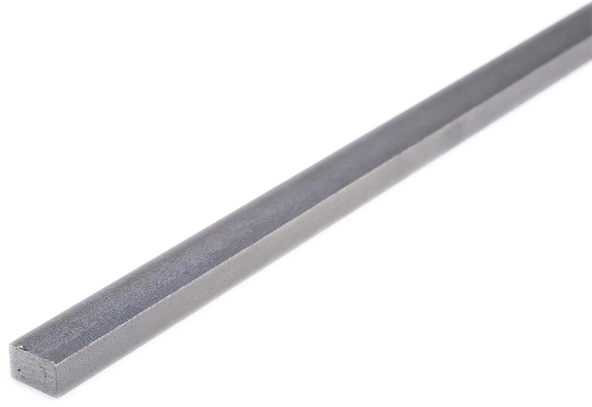 RS PRO Mild Steel Rectangular Bar 10mm Diameter, 20mm W, 1m L