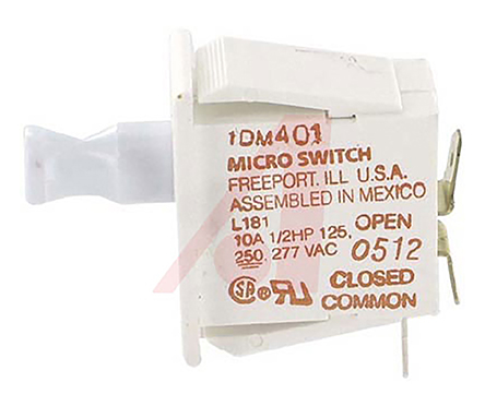 Honeywell Door Micro Switch, Plunger, SPDT 10 A PET, -37 → +82°C