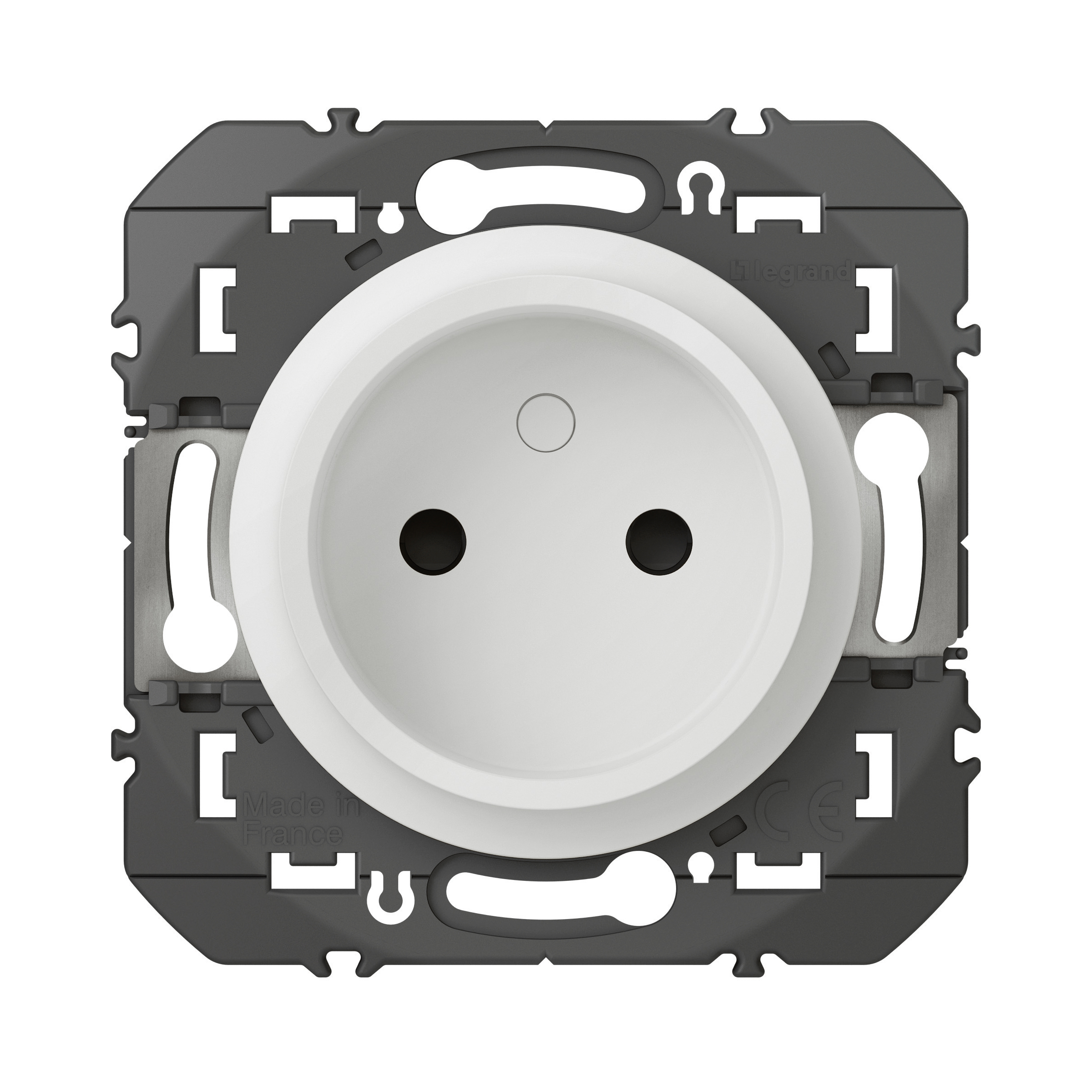 Legrand 6003 White Plug Socket, 2 Poles, Indoor Use