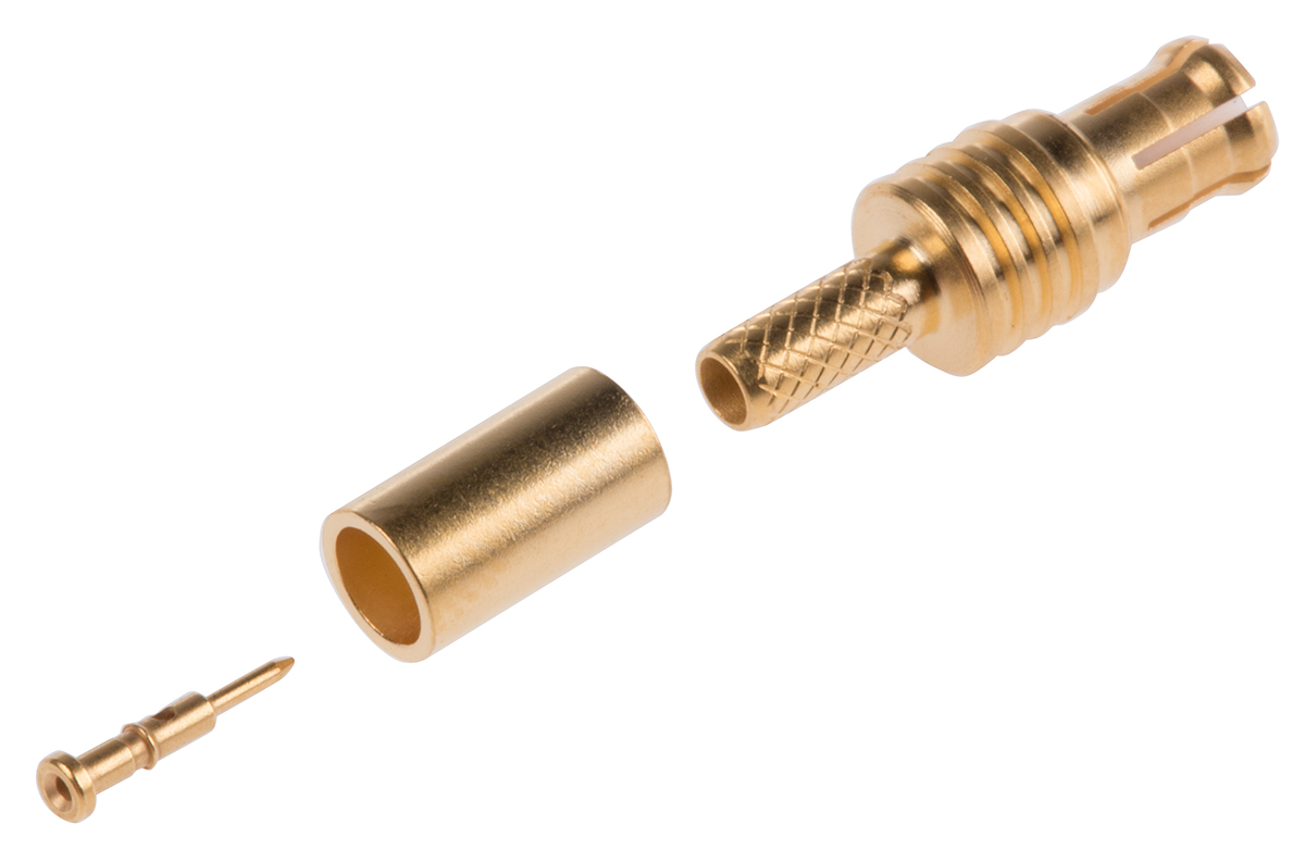 Radiall, Plug Cable Mount MCX Connector, 50Ω, Crimp Termination, Straight Body