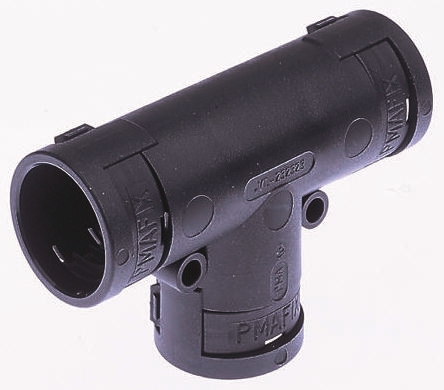 PMA T Piece, Conduit Fitting, NW29 x 3 Nominal Size, PA 6, Black IP66 rating