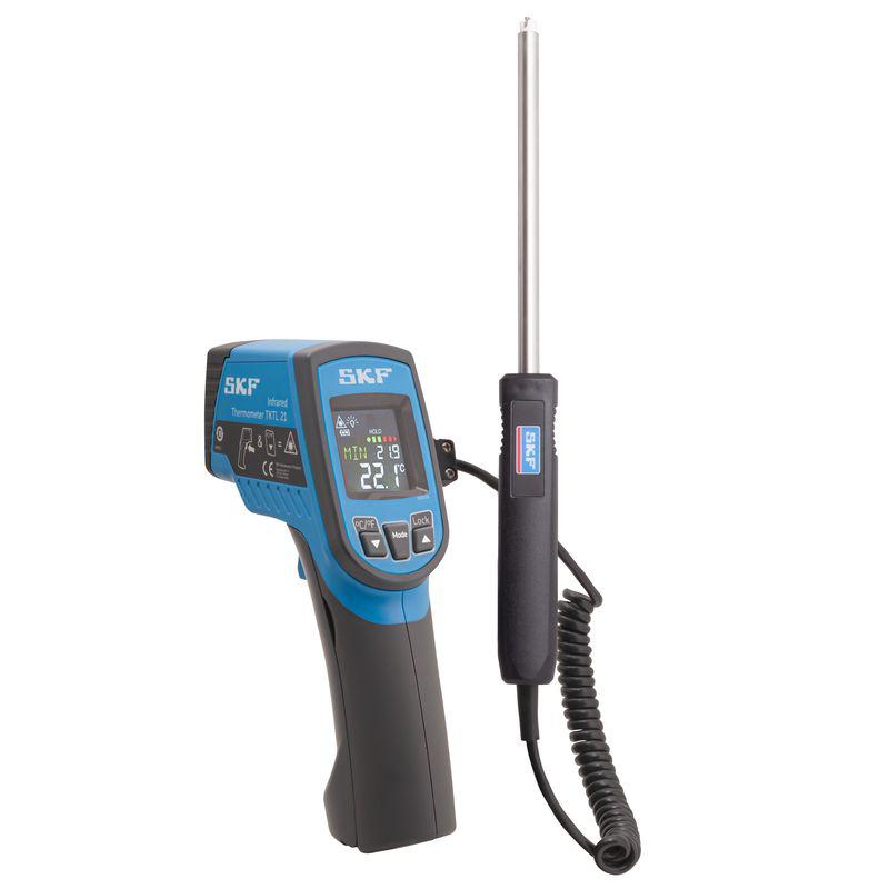SKF TKTL 21 Infrared Thermometer, -64°C Min, +1400°C Max, 2 °C Accuracy, °C and °F Measurements