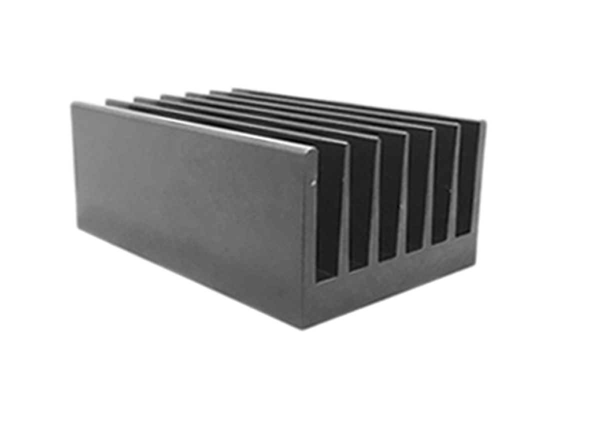 RS PRO Heatsink, Universal Rectangular Alu, 0.69°C/W, 100 x 66 x 40mm, PCB Mount