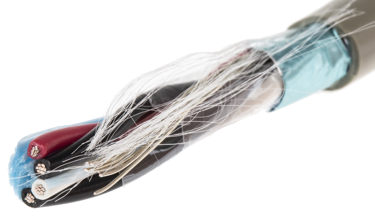 Alpha Wire ProTekt Series Data Cable, 2 Pairs, 4 Cores, 0.35 mm², Screened, 22 AWG, 50m, Screened Shield