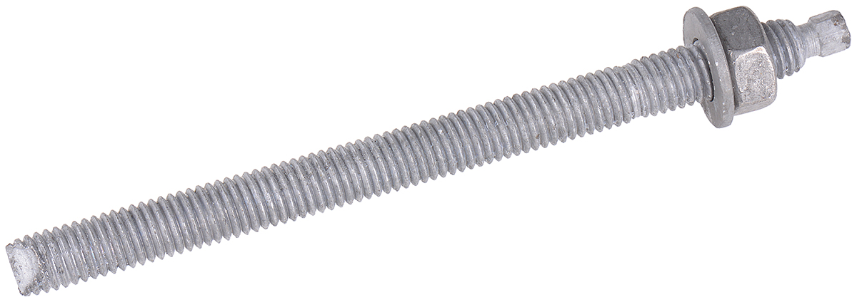 RS PRO Carbon Steel Anchor Bolt M24 x 300mm, 26mm Fixing Hole