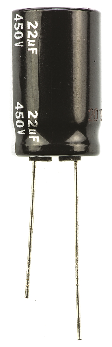 Panasonic 22μF Aluminium Electrolytic Capacitor 450V dc, Radial, Through Hole - ECA2WHG220
