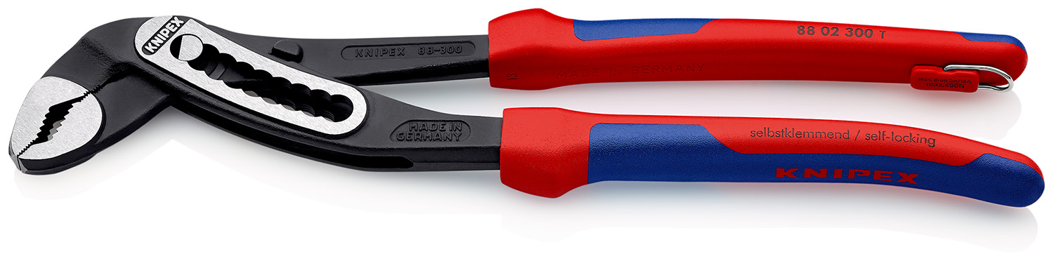Knipex Alligator® Water Pump Pliers, 300 mm Overall, Angled, Straight Tip, 60mm Jaw