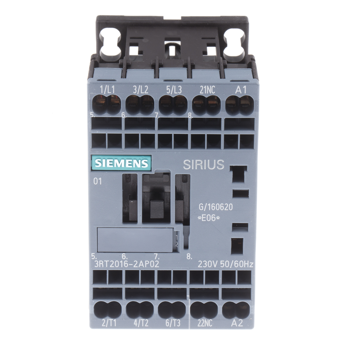Siemens SIRIUS 3RT Size S00, 3RT2 Contactor, 230 V ac Coil, 3-Pole, 9 A, 4 kW, 3NO, 400 V ac